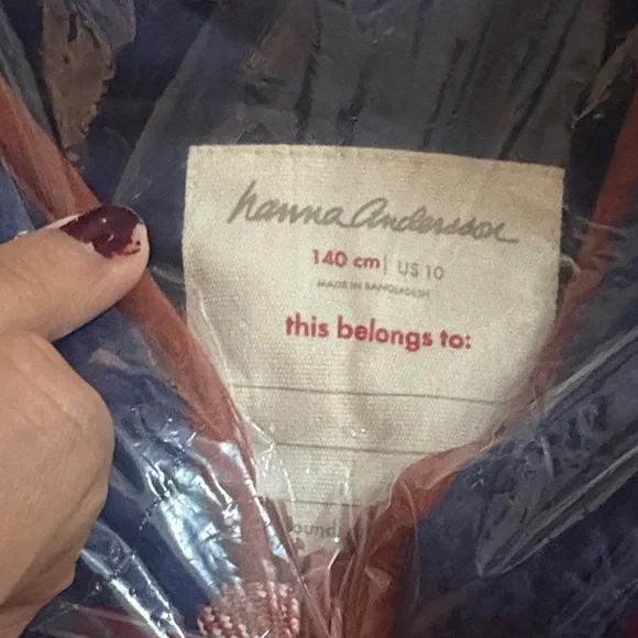 Hanna Andersson Blue and Brown Kids Vest - Picture 2 of 4